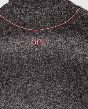 Off-White Дитяча сіра сукня з вовни 44GHI006F5K001