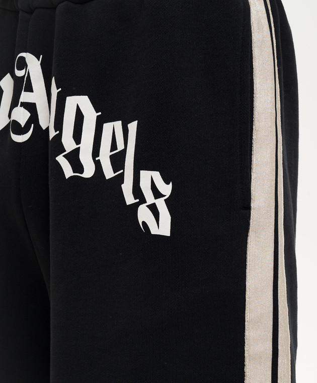 Palm Angels Чорні шорти з лампасами PMCI02DS26FLE001 зображення 5