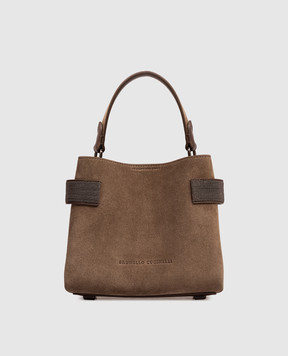 Brunello Cucinelli Коричнева замшева сумка Essence MBDLD2499