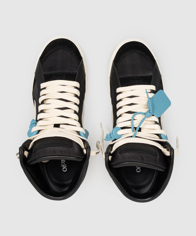 Off-White Черные комбинированные хайтопы End Of Play OF05796101 изображение 4