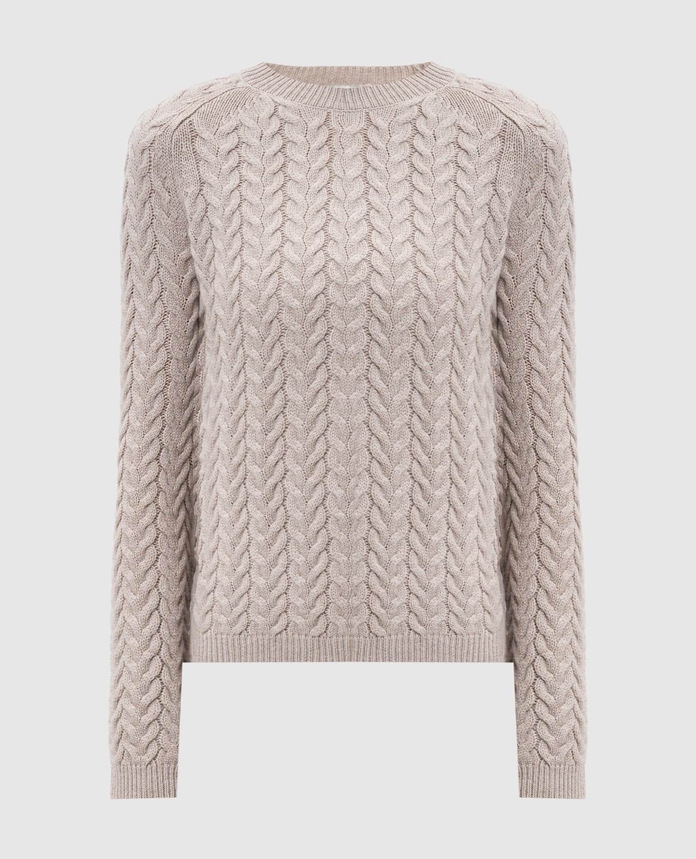 Eliane beige wool and cashmere patterned sweater Max Mara