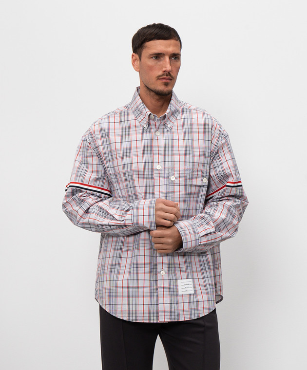 Thom Browne Рубашка в клетку MWL430OF1098 изображение 2