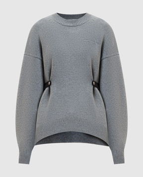 Alexander Wang Сірий светр з вовною з поясом 1KC4251025