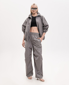 Alexander Wang Сіра вітровка з вишивкою логотипа 1WC3262771