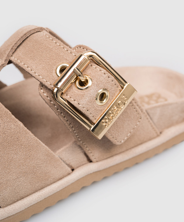 Colors of California Бежевые мюли замшевые SLOFIW HCBIOW601 изображение 5