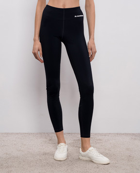 Jil Sander Синие леггинсы с логотипом J40KA0270J20031