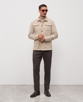 Florentino Серые брюки с патчем логотипа 225554520706