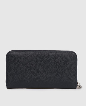 Santoni Синий кошелек с тиснением логотипа UFPPA2372FOAMML