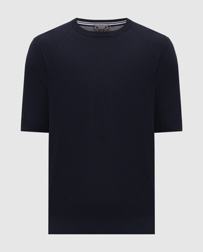 Peserico Синяя футболка в узор R59488F149173Q