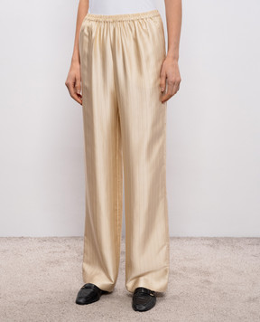 Loulou de Saison Бежевые штаны KADALA с шелком KADALA