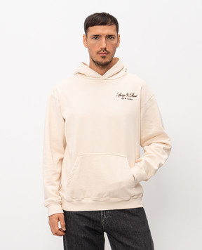 Sporty & Rich Бежеве худі з вишивкою логотипа ST09165232WH37
