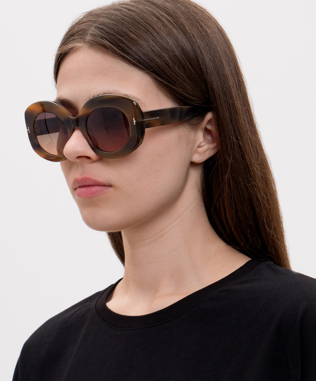 Tom Ford Коричневые солнцезащитные очки CLAUDETTE FT1346 изображение 2
