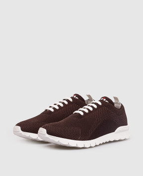Kiton Коричневые кроссовки FIT с логотипом DSSFITSN00809