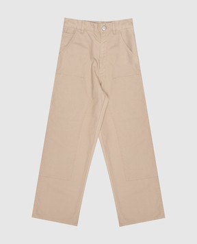 Maison Margiela MM6 Дитячі бежеві штани з емблемою M60958MM07D