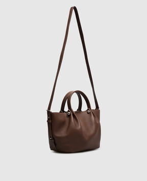 Max Mara Weekend Коричневая кожаная сумка-тоут ADRITTO WKADRITTO