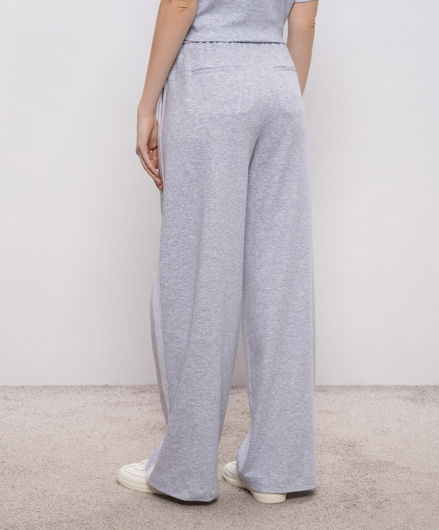 Peserico Сірі меланжеві спортивні штани з лампасами P04241J005667 зображення 4