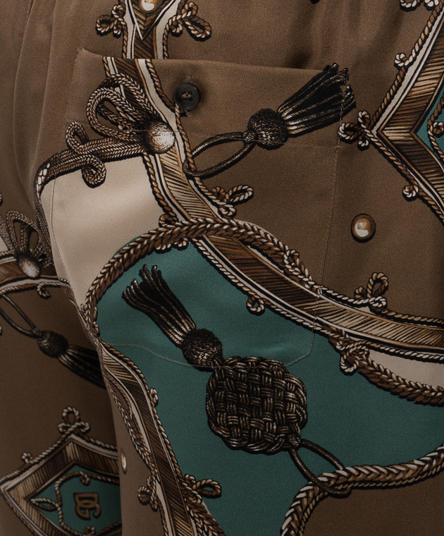 Dolce&Gabbana Шорты из шелка в брендовый принт GV37ATHI12C изображение 5