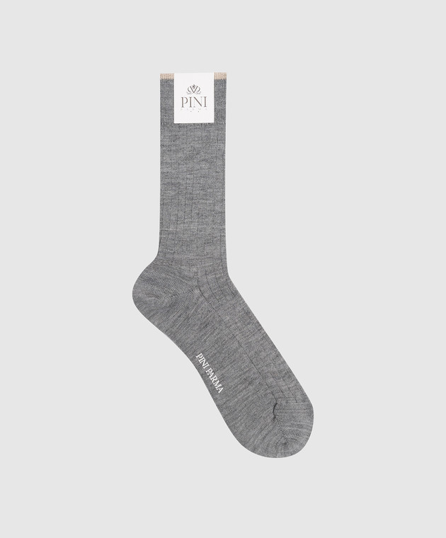 Pini Parma Сірі шкарпетки з вовною SOCKLIGR