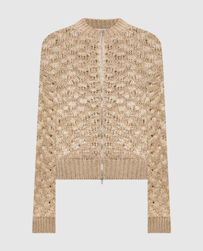 Peserico Бежевий кардиган з льоном A99041F039308A