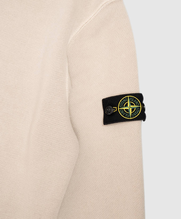 Stone Island Детский бежевый свитшот с патчем логотипа L2S166100009S04251012 изображение 3