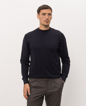 Cashmere&Whiskey Синій джемпер з вовни MU8121318541R