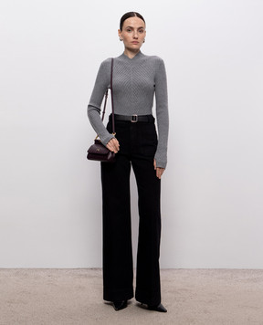 Victoria Beckham Сірий джемпер з вовни мериноса 1425KTP006804B