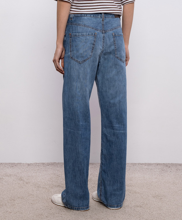Brunello Cucinelli Синие джинсы с логотип патч MH192P5565 изображение 4