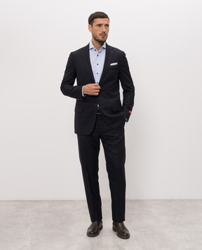 ISAIA Синий костюм из шерсти 524AFI101P9010
