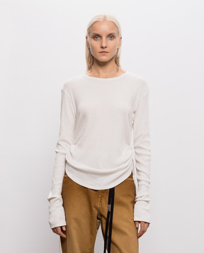 Ann Demeulemeester Лонгслив цвета айвори в рубчик B0014242FA659