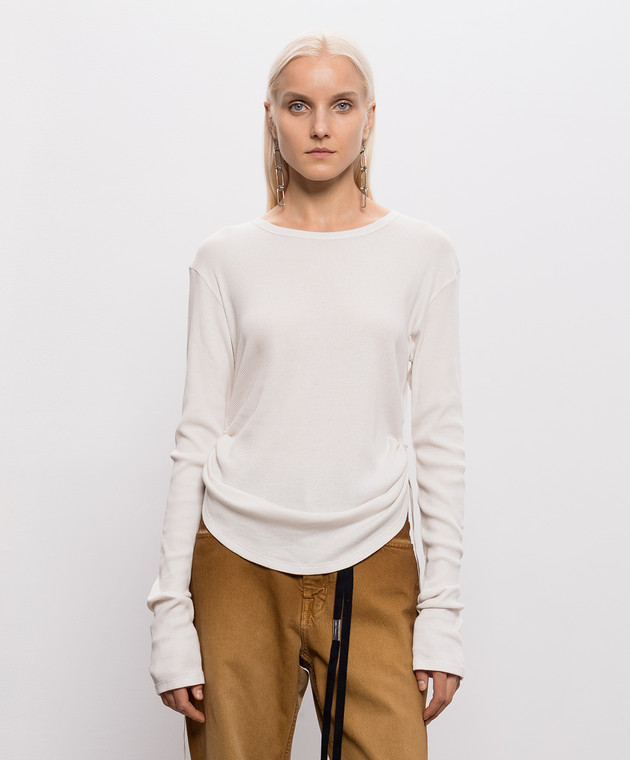 Ann Demeulemeester Лонгслив цвета айвори в рубчик B0014242FA659 изображение 3