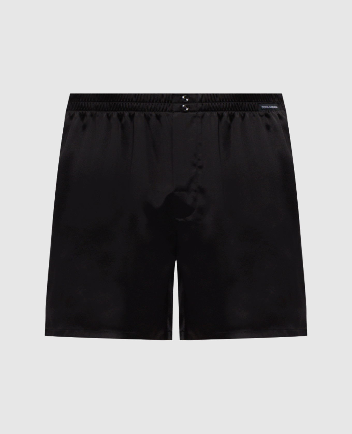 Черные трусы-боксеры из шелка с нашивкой логотипа