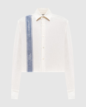 JW Anderson Рубашка цвета айвори из льна SH0384PG1898