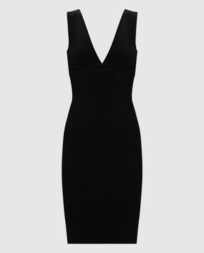 Herve Leger Чорна сукня Backstage 46HLFT8571179