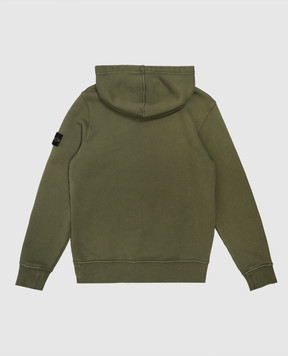 Stone Island Дитяче зелене худі з патчем логотипа L2S166100008S04251012