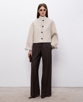 Brunello Cucinelli Бежевая куртка из кашемира MD5037553P