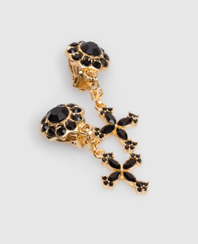 Dolce&Gabbana Золотисті сережки-кліпси з кристалами WEQ4S2W1111