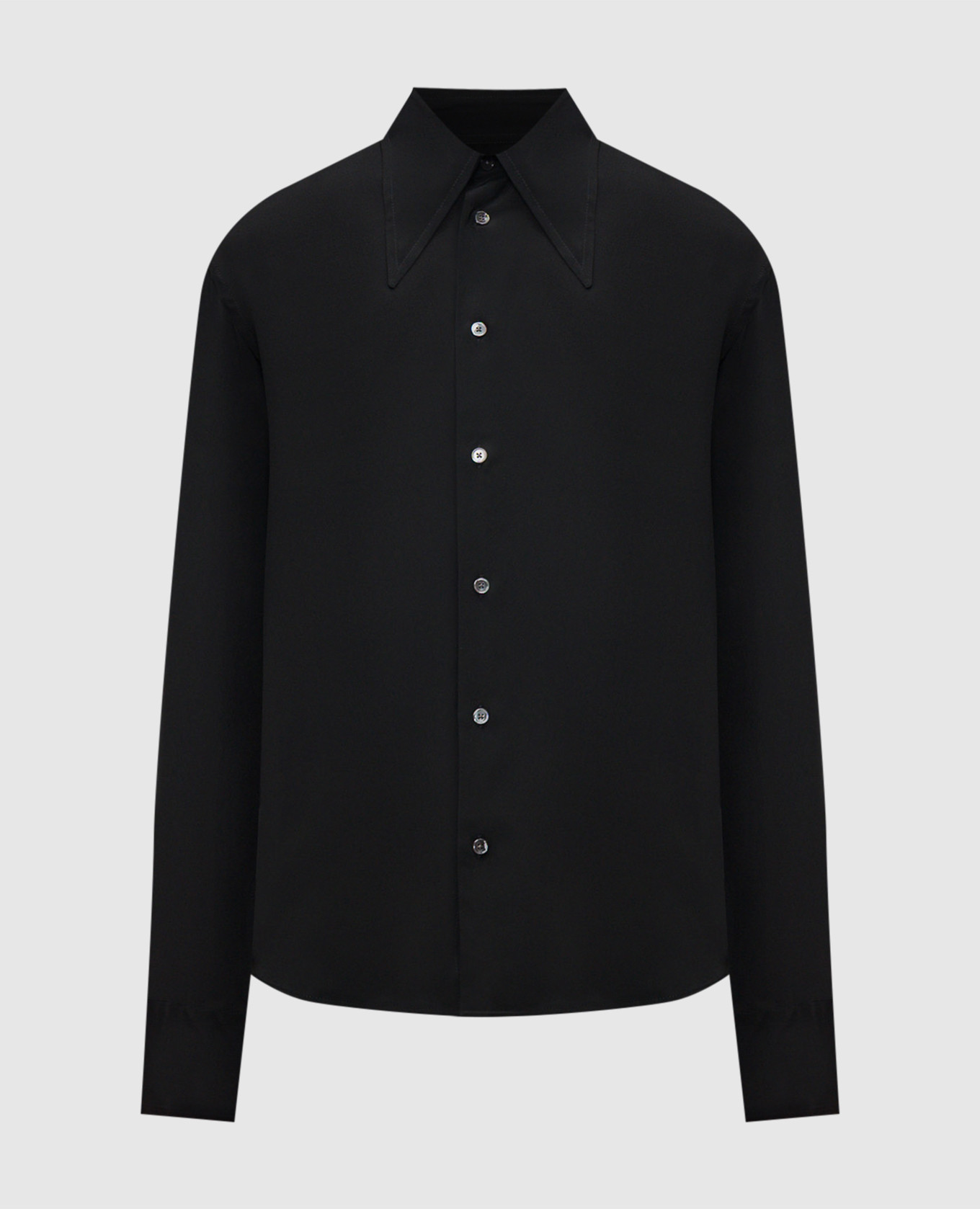 

Черная рубашка с шелком, Черный, Рубашки