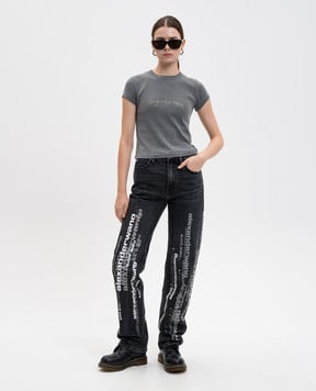 Alexander Wang Серые джинсы с логотипом 4DC4254880