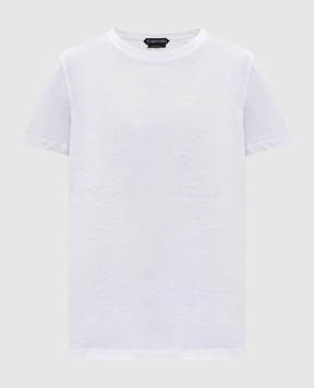 Tom Ford Біла футболка з монограмою логотипа TSJ629JEX180