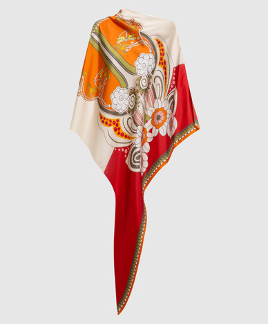 Блуза Full-On Foulard из шелка с принтом