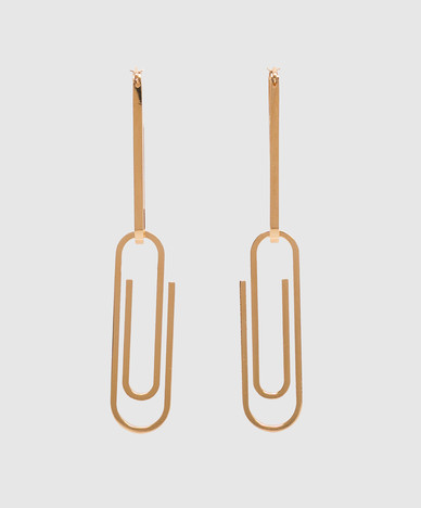 Золотые серьги Paperclip