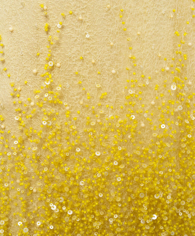 Simkhai Желтое платье Irisa с пайетками и бисером 2261168CA изображение 4