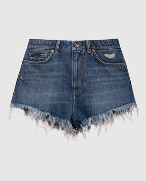 Dolce&Gabbana Синие джинсовые шорты с прорехами FTDHBDG8OS1