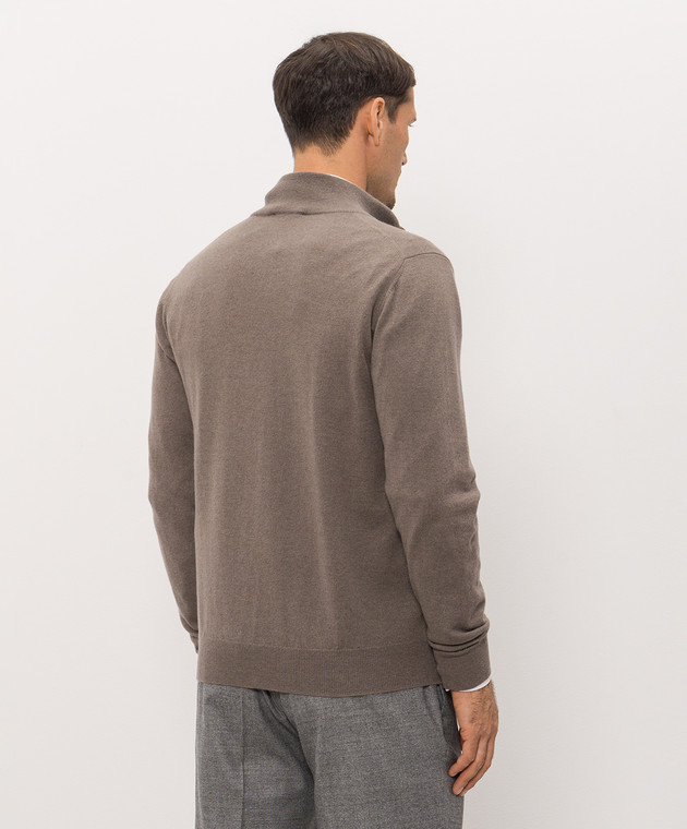 Cashmere&Whiskey Кардиган коричневого кольору з кашеміру MU867A1312525R зображення 4
