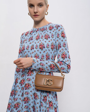 Dolce&Gabbana Коричневва шкіряна сумка крос-боді 3.5 BB7603AW576