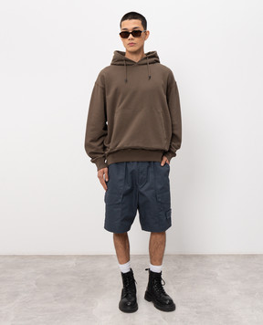 Stone Island Коричневе худі з нашивкою L1S156100002S0288