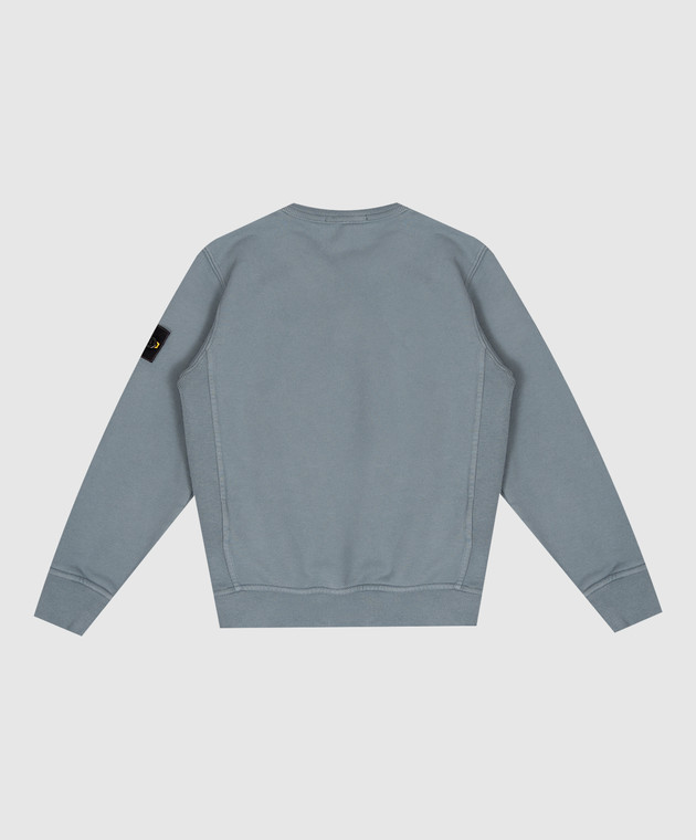 Stone Island Детский синий свитшот с патчем логотипа L2S166100001S0A2014 изображение 2