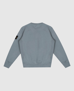 Stone Island Дитячий синій світшот з патчем логотипа L2S166100001S0A2014