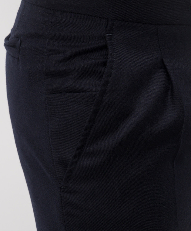 Enrico Mandelli Сині штани з кашеміру GYM02B5607 зображення 5