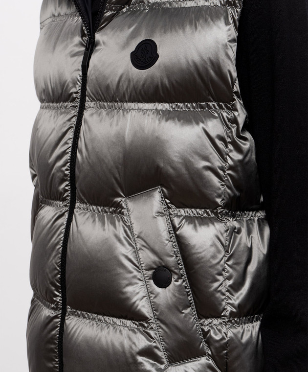 Moncler Серый пуховой жилет Fluidite L20931A001195993C изображение 5